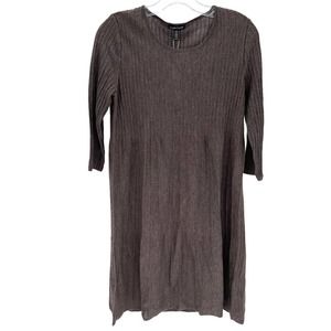 Eileen Fisher knit ribbed women’s A line sweater dress
